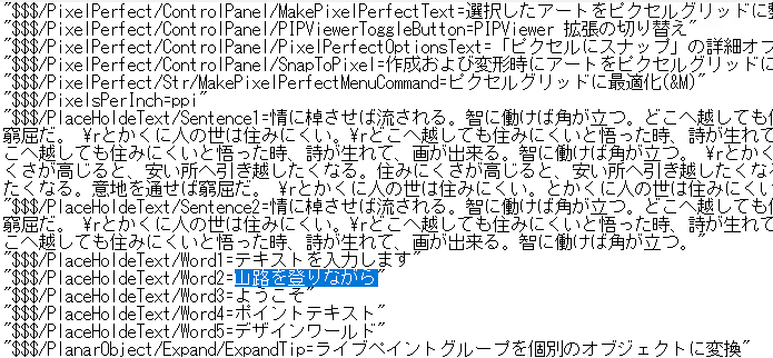 Illustrator サンプルテキスト 山路を登りながら を変更する キャドテク アクト テクニカルサポート